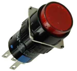Кнопка управления LAS1-AY-11/R/12V красная, моностабильная