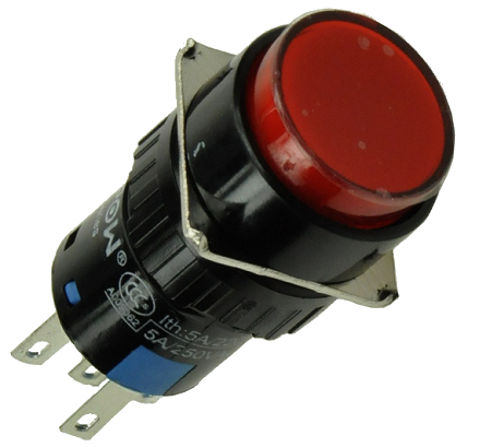Кнопка управління LAS1-AY-11/R/12V червона, моностабильная