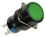 Кнопка управління LAS1-AY-11Z/G/12V зелена, бистабильная