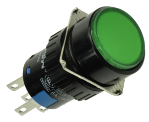 Кнопка управления LAS1-AY-11Z/G/12V зелёная, бистабильная