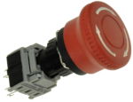 Кнопка безопасности грибовидная LAS1-BY-11TSB/R красная, бистабильная