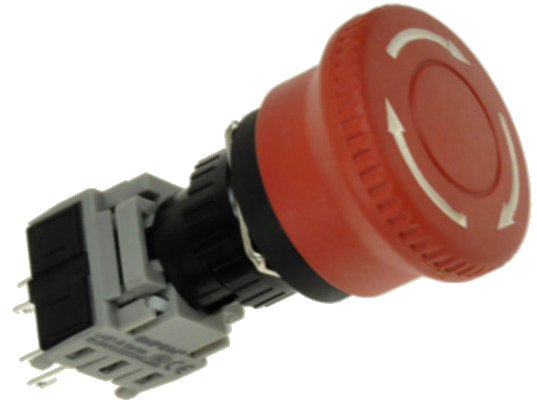Кнопка безпеки грибоподібна LAS1-BY-11TSB/R червона, бистабильная