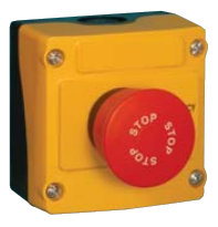 Пост управления однокнопочный LBX101910S, с 1 грибовидной кнопкой