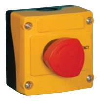 Пост управления однокнопочный LBX10510, с 1 грибовидной кнопкой