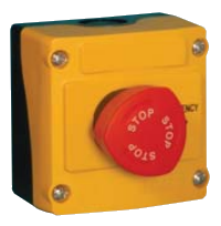 Пост управления однокнопочный LBX10510S, с 1 грибовидной кнопкой