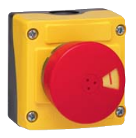 Пост управління LBX14101, грибоподібна кнопка з подвійним індикатором положення