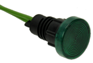 Сигнальная лампа LKP10G/230V зеленая с проводом, неоновая 230V