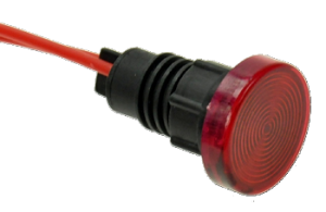 Сигнальная лампа LKP10R/230V красная с проводом, неоновая 230V
