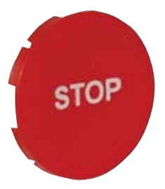 Колпачок для кнопки без подсветки LT21302, с надписью