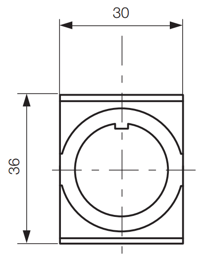 Защитный воротник для кнопки LWA0230, квадратная рамка
