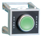 DIN-шинная сборка LWA0238-101, зеленая кнопка