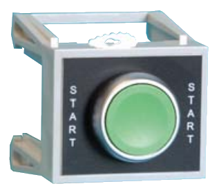 DIN-шинная сборка LWA0238-101, зеленая кнопка