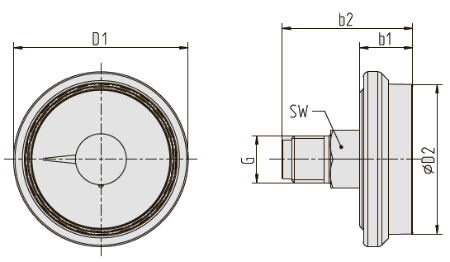 Манометр 116.15, со спиральной трубкой