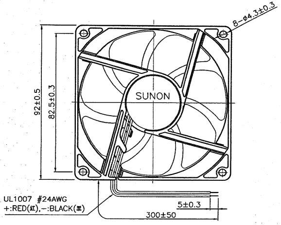 Вентилятор малогабаритный осевой ME92252V1-A99 DC24V