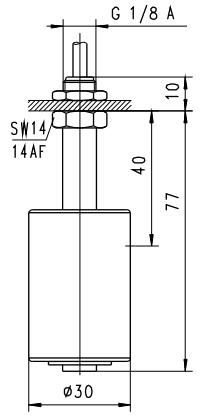 Реле уровня NMS-004HM77, вертикальное