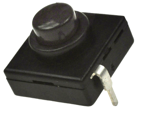 Кнопка управления PB11D01 чёрная, бистабильная