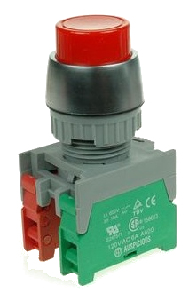 Кнопка управления PBL22-1-O/C-R красная, моностабильная
