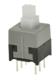 Кнопка миниатюрная на плату под пайку PL221/2201A белая, бистабильная