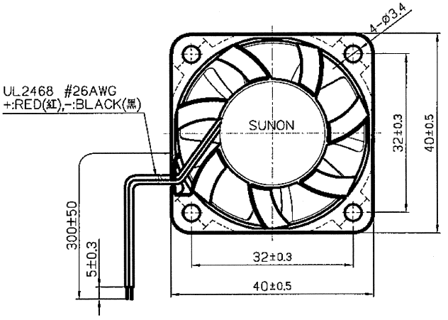 Вентилятор малогабаритный осевой PMD1204PQB2A DC12V