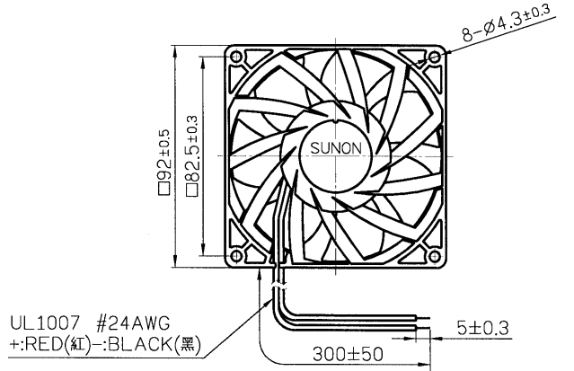 Вентилятор малогабаритний осьової PMD1209PMB3A DC12V