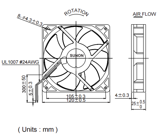 Вентилятор малогабаритний осьової PMD1212PTB1-A DC12V