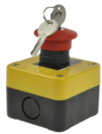 Пост управления однокнопочный SALJ184, 1 грибовидная кнопка с ключом