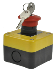 Пост управления однокнопочный SALJ184, 1 грибовидная кнопка с ключом