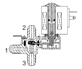 Электромагнитный клапан SCG383A008, трехходовой, изолированный, с рычажным механизмом