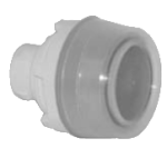 Кнопка управления T11AG01 красная, с прозрачным колпаком UA0228