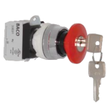 Кнопка грибоподібна з ключем T11GM01-3E01 червона, модульна