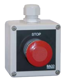 Пост управления однокнопочный TBPA301-204, с 1 грибовидной кнопкой
