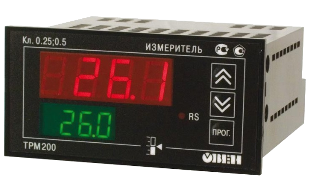 Вимірювач-регулятор ТРМ200-Щ2, загальнопромисловий, двоканальний з RS-485