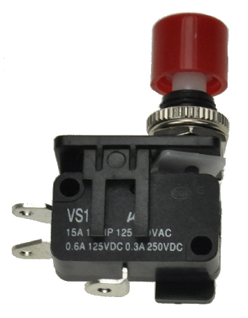Кнопка управління VAQ4-R-15-1A червона, моностабильная