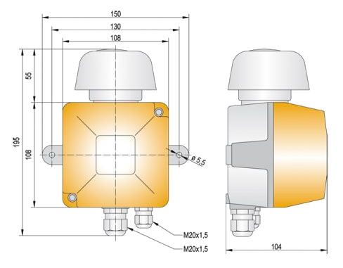 Світлозвуковою сигналізатор VS4