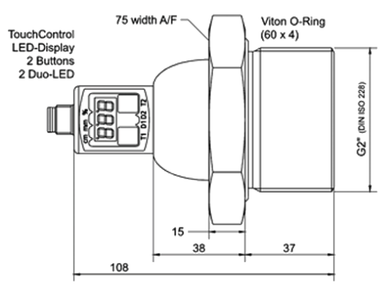 Ультразвуковой датчик hps+340/DIU/TC/E/G2, цилиндрический