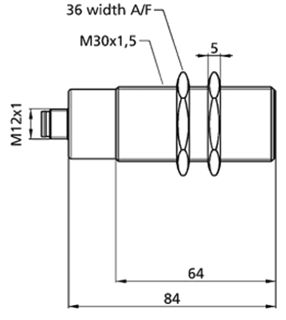 Ультразвуковой датчик wms-130/RT, цилиндрический