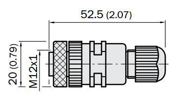 Роз'єм DOS-1204-G, для підключення датчика