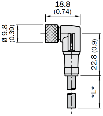 Кабель DOL-0803-W02M, для подключения датчика