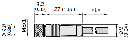 Кабель DOL-0804-G02M, для підключення датчика