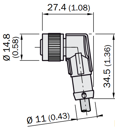 Кабель DOL-1208-W02MA, для подключения датчика