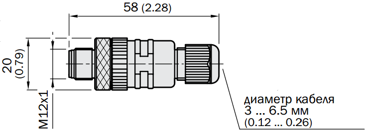 Роз'єм STE-1205-G, для підключення датчика