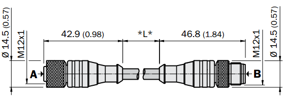 Кабель-переходник DSL-1203-G0M6, для подключения датчика