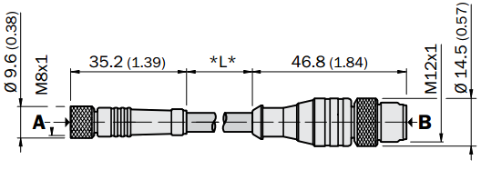 Кабель-переходник DSL-8203-G0M6, для подключения датчика
