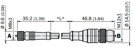 Кабель-перехідник DSL-8204-G0M6, для підключення датчика