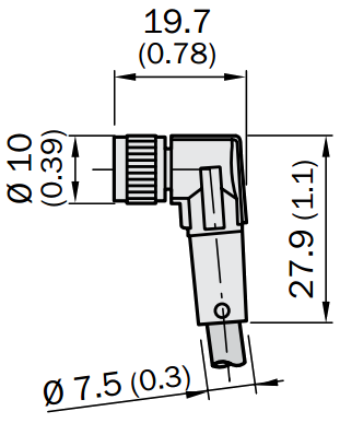 Кабель DOL-0804-W02MC, для підключення датчика