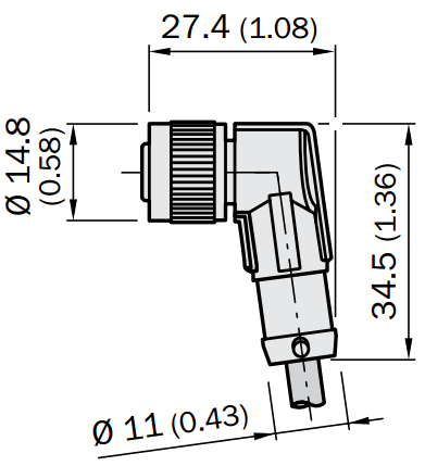 Кабель DOL-1204-W02MC, для підключення датчика