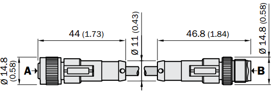 Кабель-переходник DSL-1203-G0M6C, для подключения датчика
