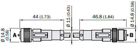 Кабель-переходник DSL-1204-G0M6C, для подключения датчика