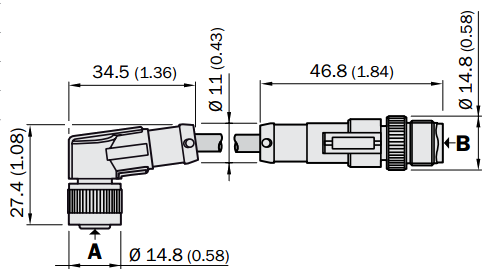 Кабель-перехідник DSL-1204-B0M6C, для підключення датчика