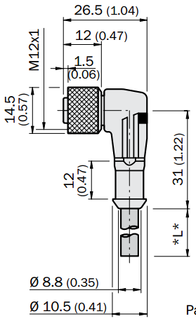 Кабель DOL-1204-L05M, для подключения датчика